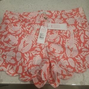 Women's Coral Print Shorts